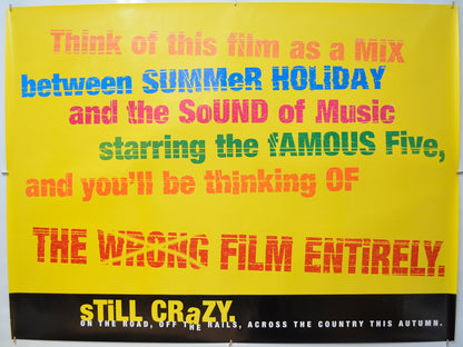 Still Crazy (Teaser / Advance Version) Original Quad Poster - Film Poster - Movie Poster