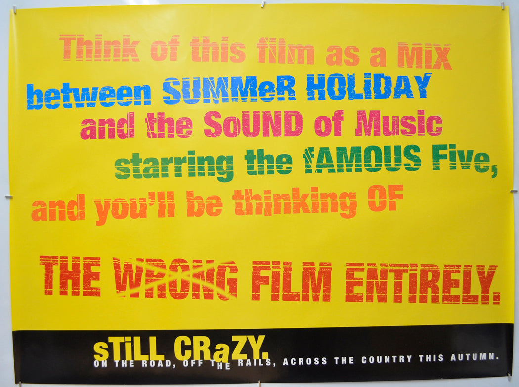 Still Crazy (Teaser / Advance Version) Original Quad Poster - Film Poster - Movie Poster