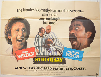 Stir Crazy Original Quad Poster - Film Poster - Movie Poster  