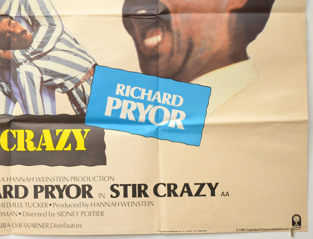 STIR CRAZY (Bottom Right) Cinema Quad Movie Poster 