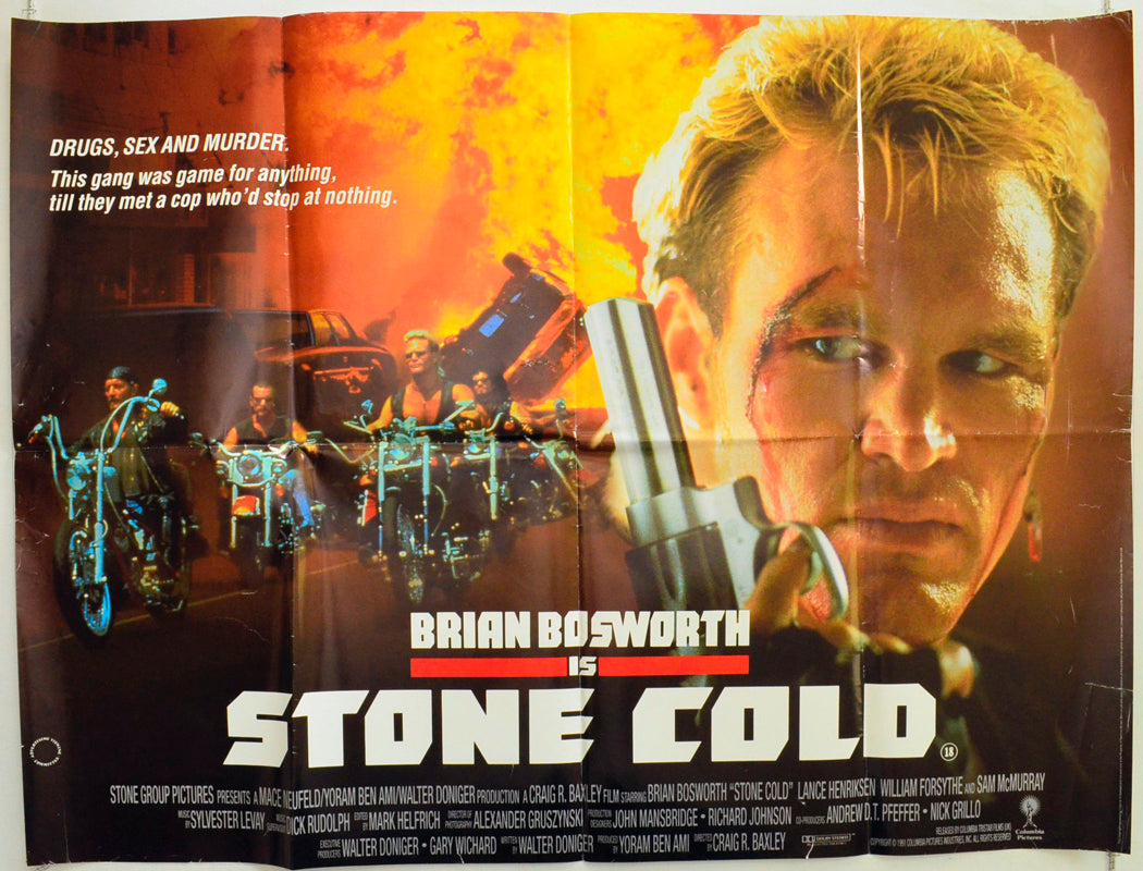 Stone Cold Original British Quad Poster - Film Poster - Movie Poster 