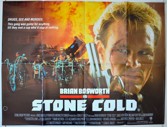 Stone Cold Original British Quad Poster - Movie Poster