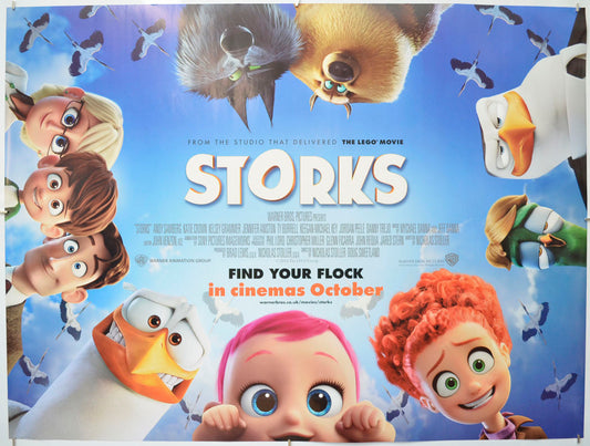 Storks (Teaser / Advance Version) Original Quad Poster - Film Poster - Movie Poster