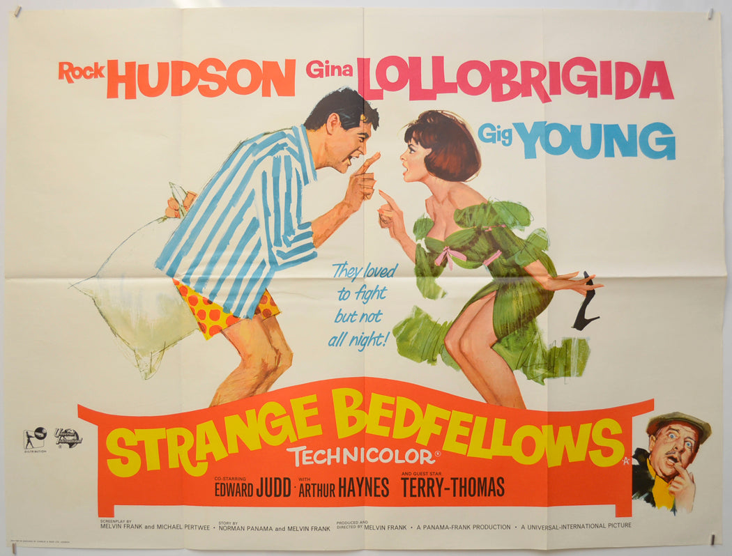 Strange Bedfellows  Original Quad Poster - Film Poster - Movie Poster