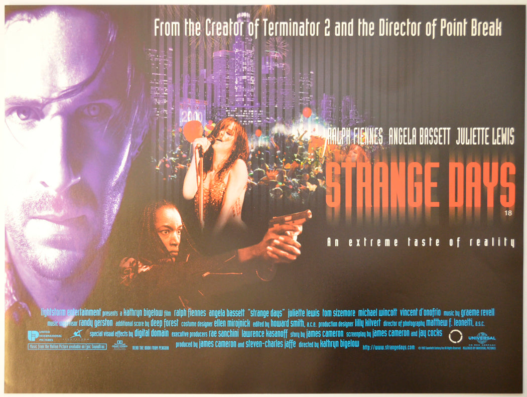 Strange Days Original Mini Quad Poster - Film Poster - Movie Poster