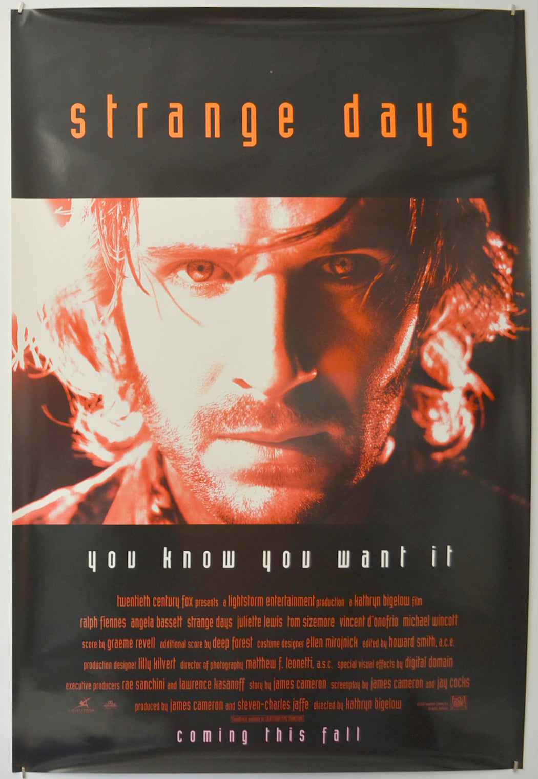 Strange Days (Teaser / Advance Version)  Original One Sheet Poster - Film Poster - Movie Poster