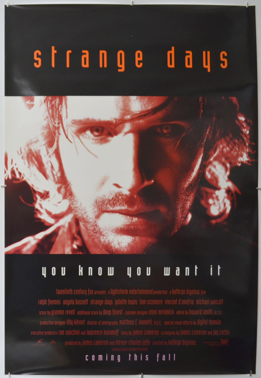 Strange Days (Teaser / Advance Version) Original One Sheet Poster - Film Poster - Movie Poster