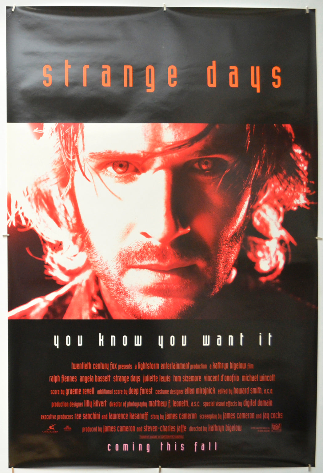 Strange Days (Teaser / Advance Version) Original One Sheet Poster - Film Poster - Movie Poster