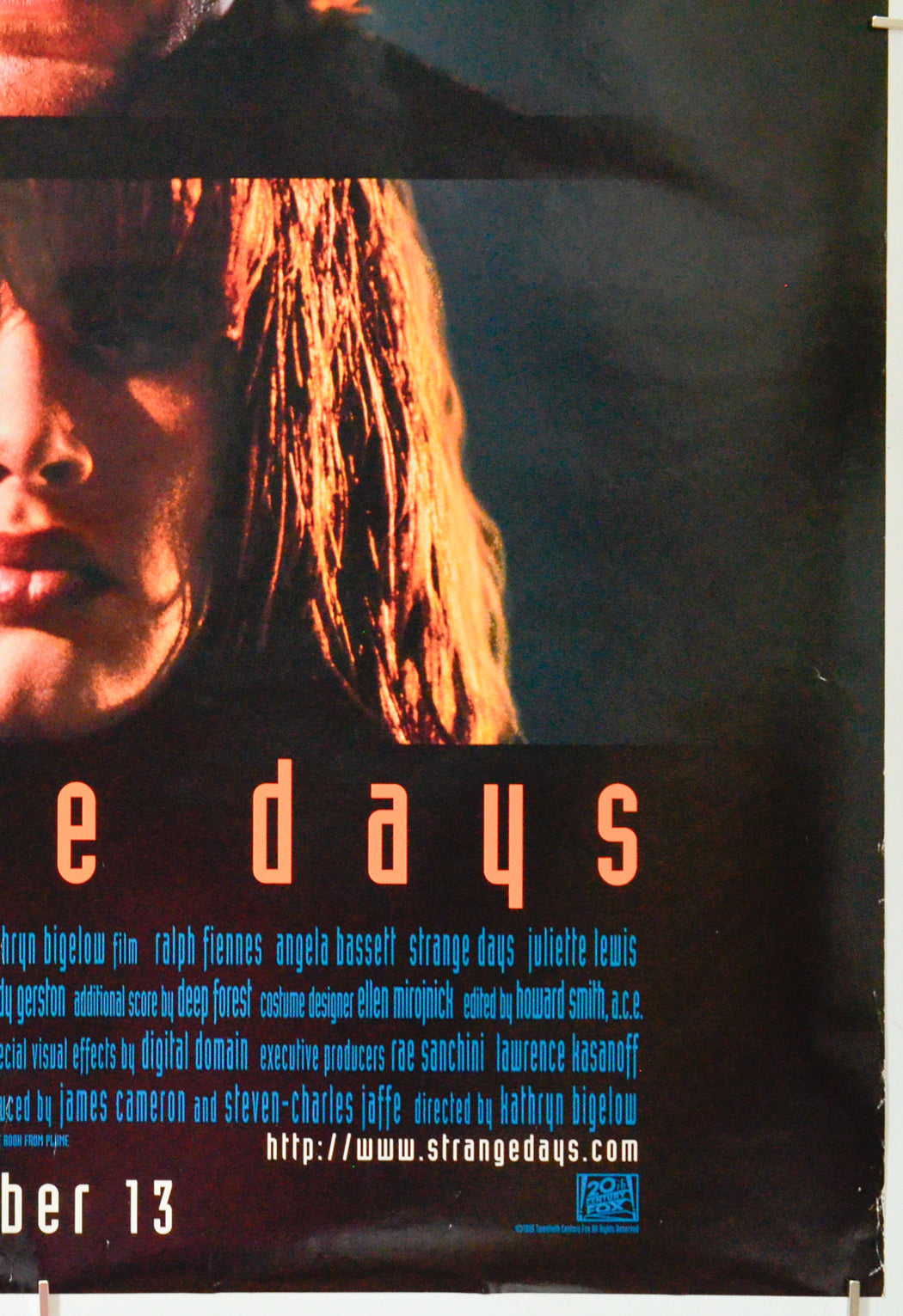 Strange Days (Bottom Right) Cinema One Sheet Movie Poster 