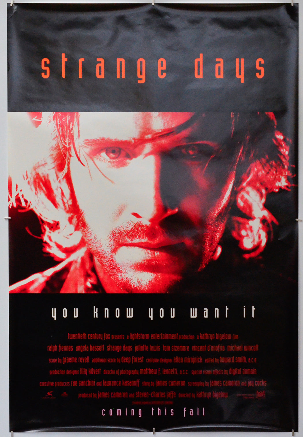 Strange Days - Original One Sheet Poster - Film Poster - Movie Poster 