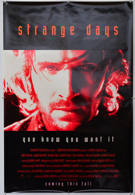 Strange Days - Original One Sheet Poster - Film Poster - Movie Poster 