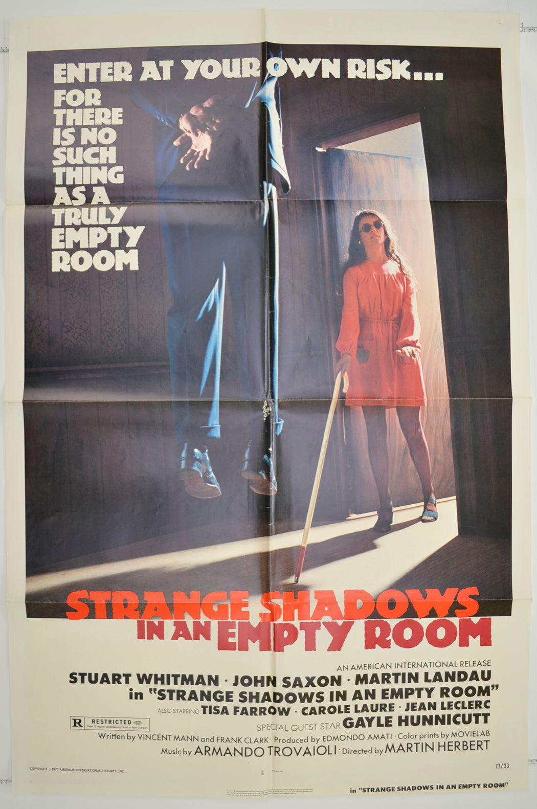 Strange Shadows In An Empty Room  (a.k.a. Una Magnum Special per Tony Saitta)  Original One Sheet Poster - Film Poster - Movie Poster 