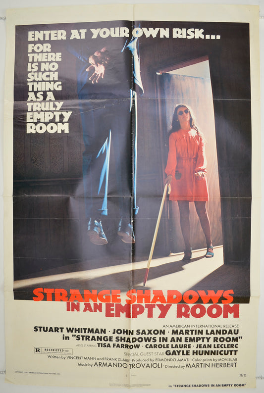 Strange Shadows In An Empty Room  (a.k.a. Una Magnum Special per Tony Saitta)  Original One Sheet Poster - Film Poster - Movie Poster 