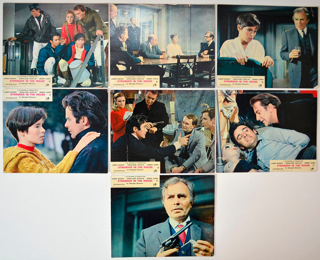 Stranger In The House (a.k.a. Cop-Out) 7 Original Colour Front Of House Stills / 8x10 Lobby Cards 