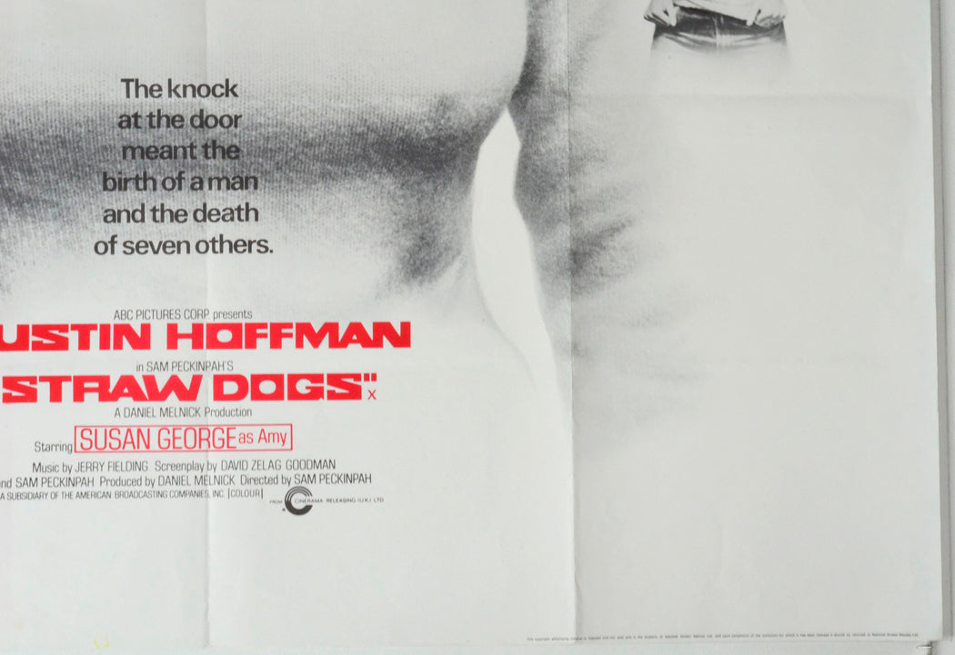 STRAW DOGS (Bottom Right) Cinema Quad Movie Poster 