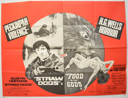 Straw Dogs / Food Of The Gods (Double Bill) Original Quad Poster - Film Poster - Movie Poster