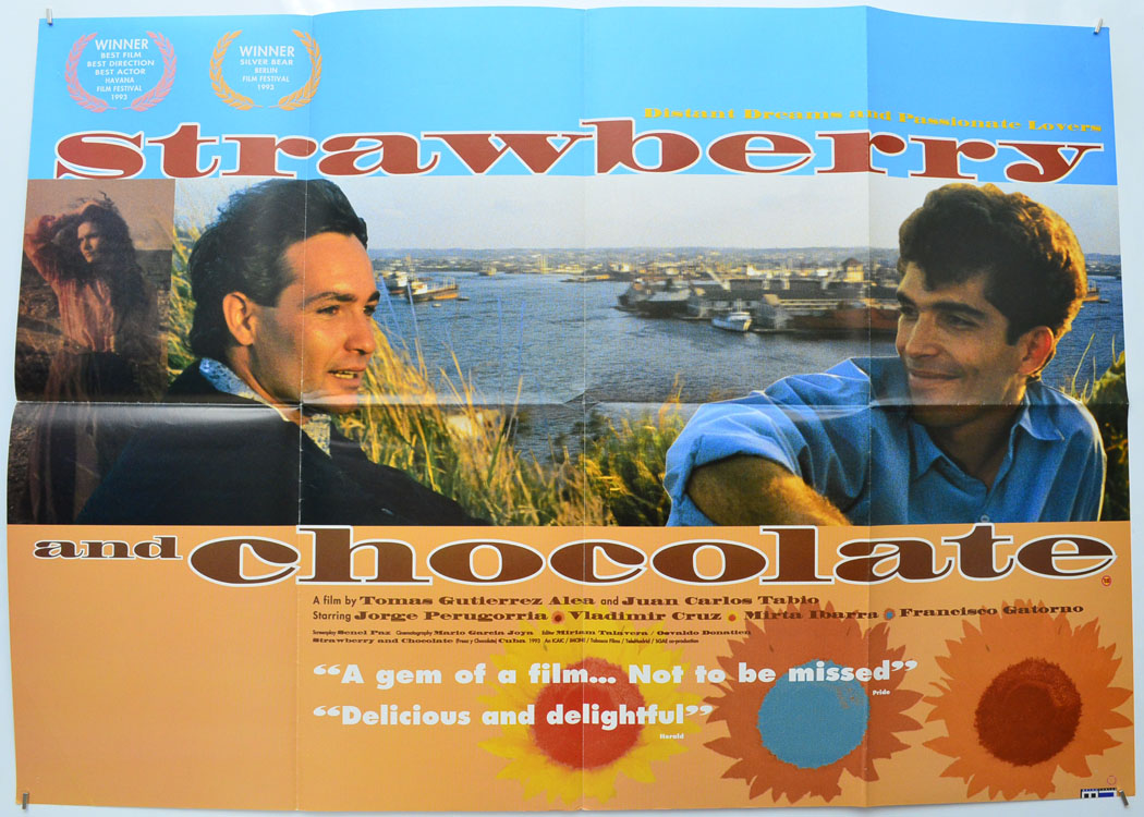 Strawberry And Chocolate (a.k.a. Fresa y chocolate) Original Quad Poster - Film Poster - Movie Poster