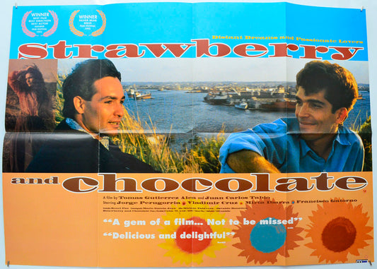 Strawberry And Chocolate (a.k.a. Fresa y chocolate) Original Quad Poster - Film Poster - Movie Poster