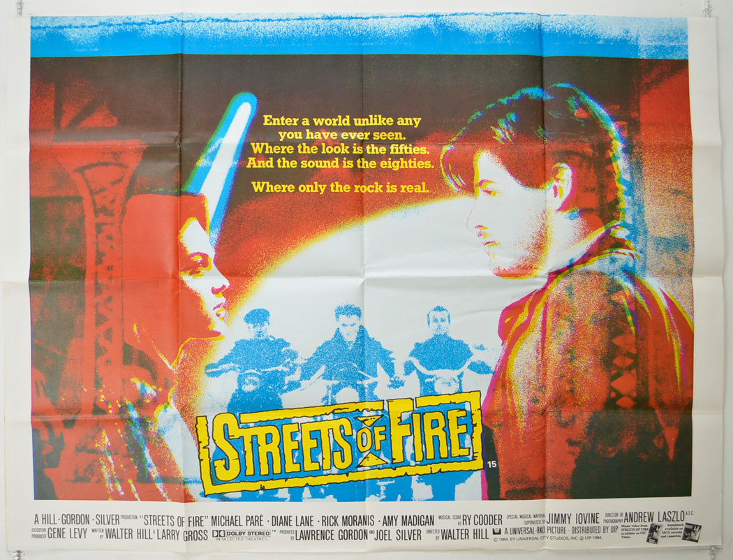 Streets Of Fire   Original Quad Poster - Film Poster - Movie Poster 