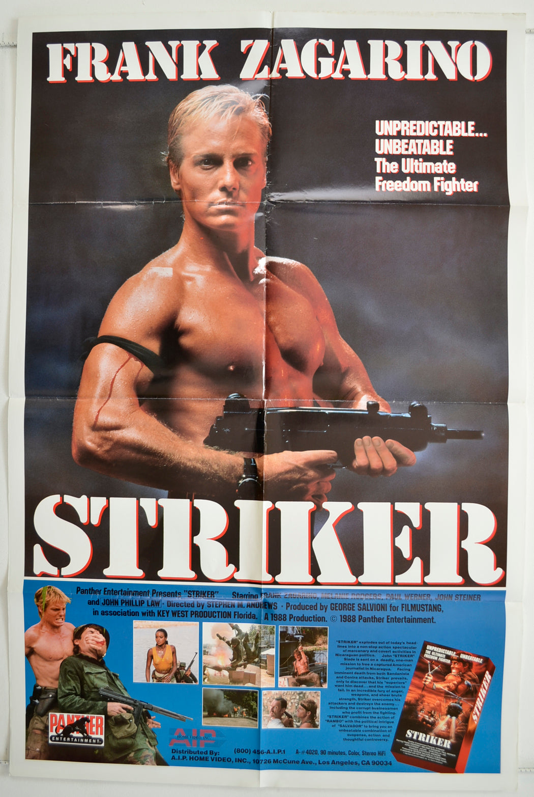 Striker   Original One Sheet Poster - Film Poster - Movie Poster 