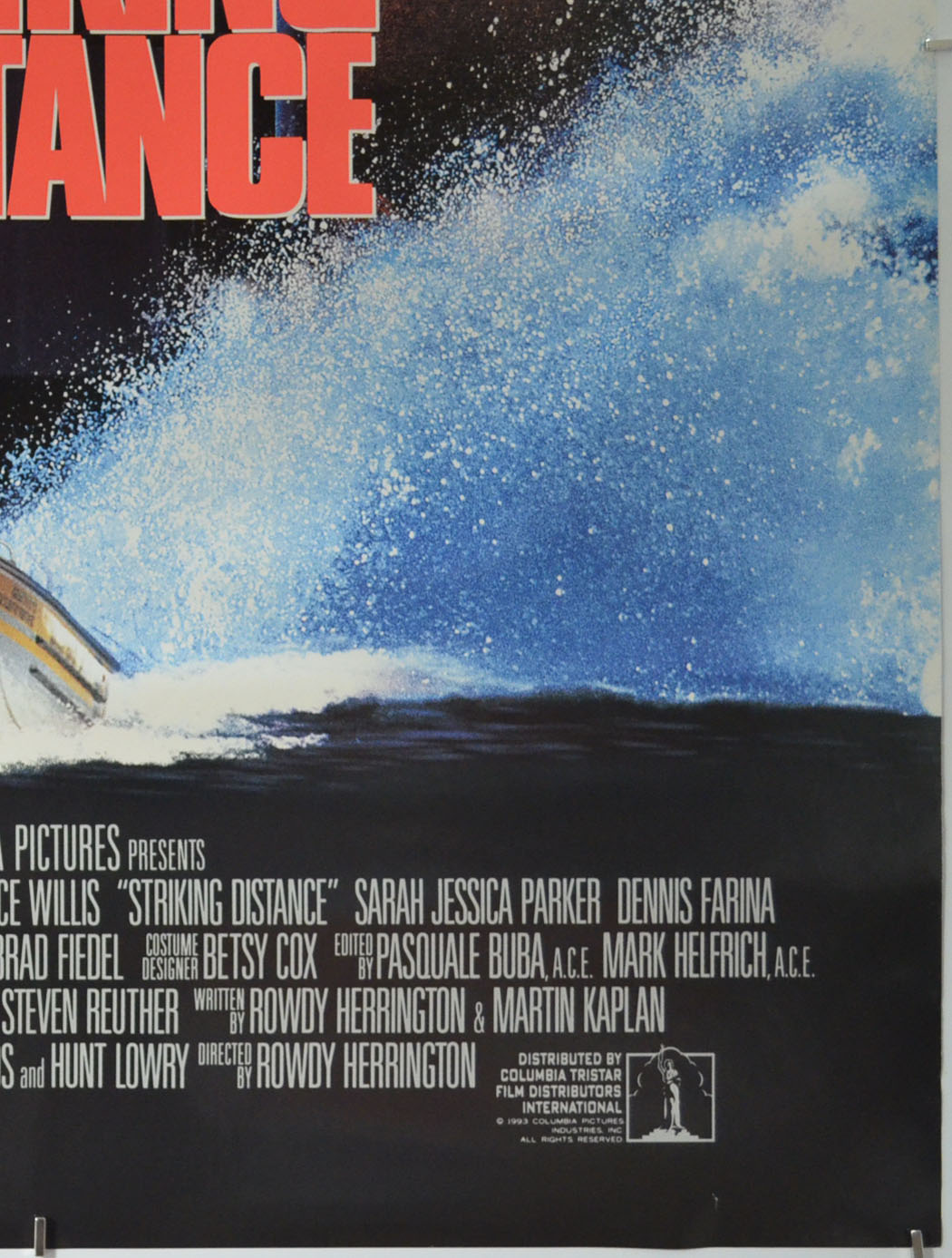 STRIKING DISTANCE (Bottom Right) Cinema One Sheet Movie Poster 