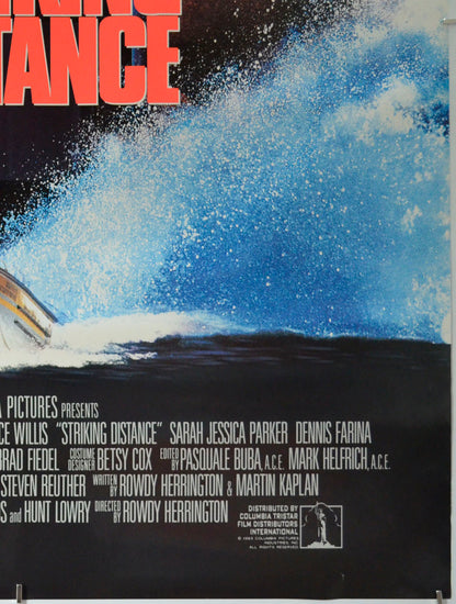 STRIKING DISTANCE (Bottom Right) Cinema One Sheet Movie Poster 