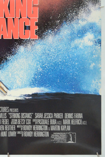 STRIKING DISTANCE (Bottom Right) Cinema One Sheet Movie Poster 