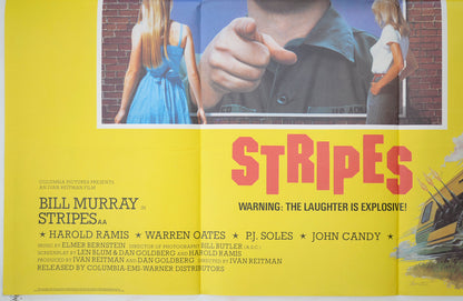 STRIPES (Bottom Left) Cinema Quad Movie Poster 