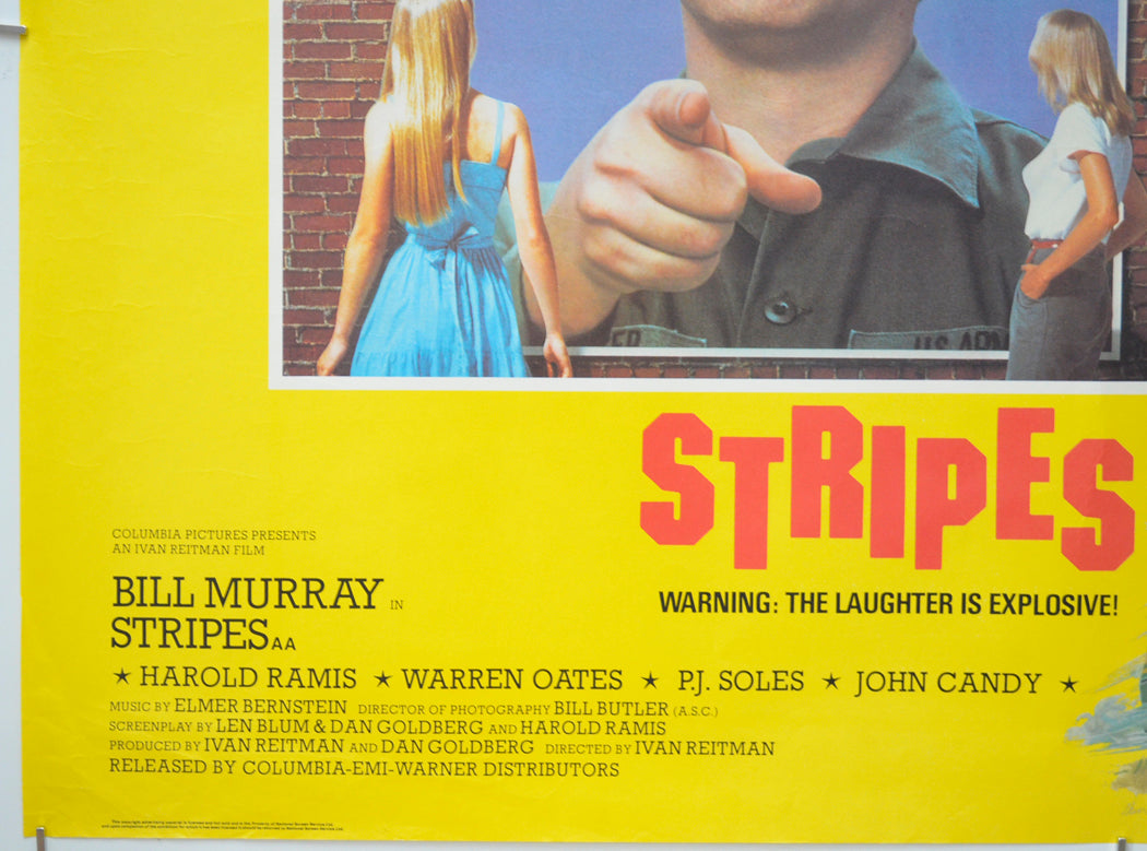 STRIPES (Bottom Left) Cinema Quad Movie Poster 