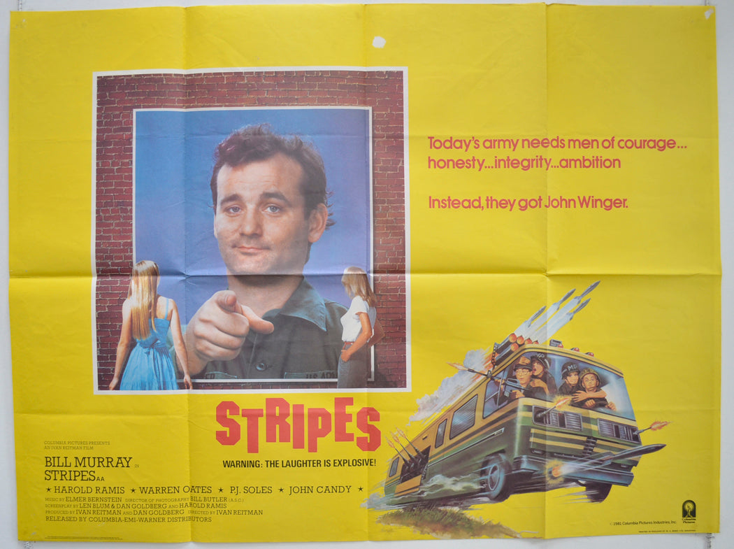 Stripes  Original British Quad Poster - Film Poster - Movie Poster 