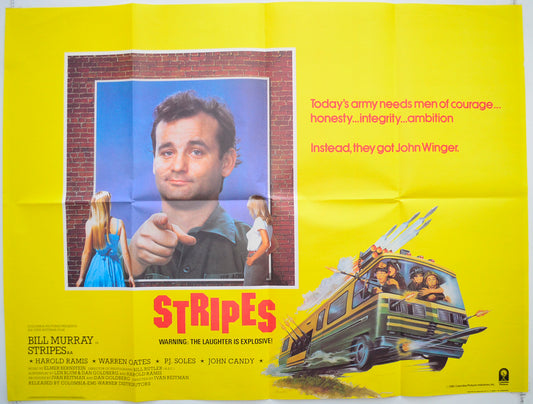 Stripes Original Quad Poster - Film Poster - Movie Poster  