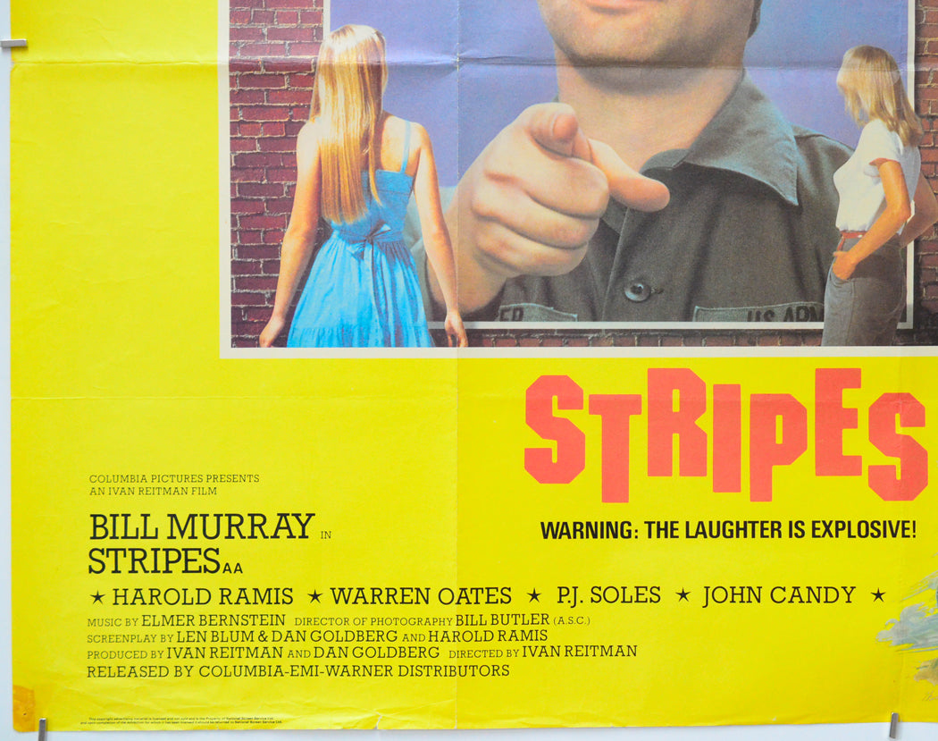 Stripes (Bottom Left) Cinema Quad Movie Poster 