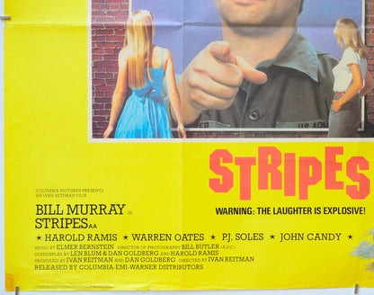 Stripes (Bottom Left) Cinema Quad Movie Poster 
