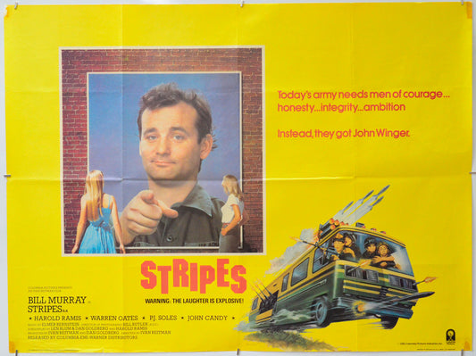 Stripes - Original Quad Poster - Film Poster - Movie Poster
