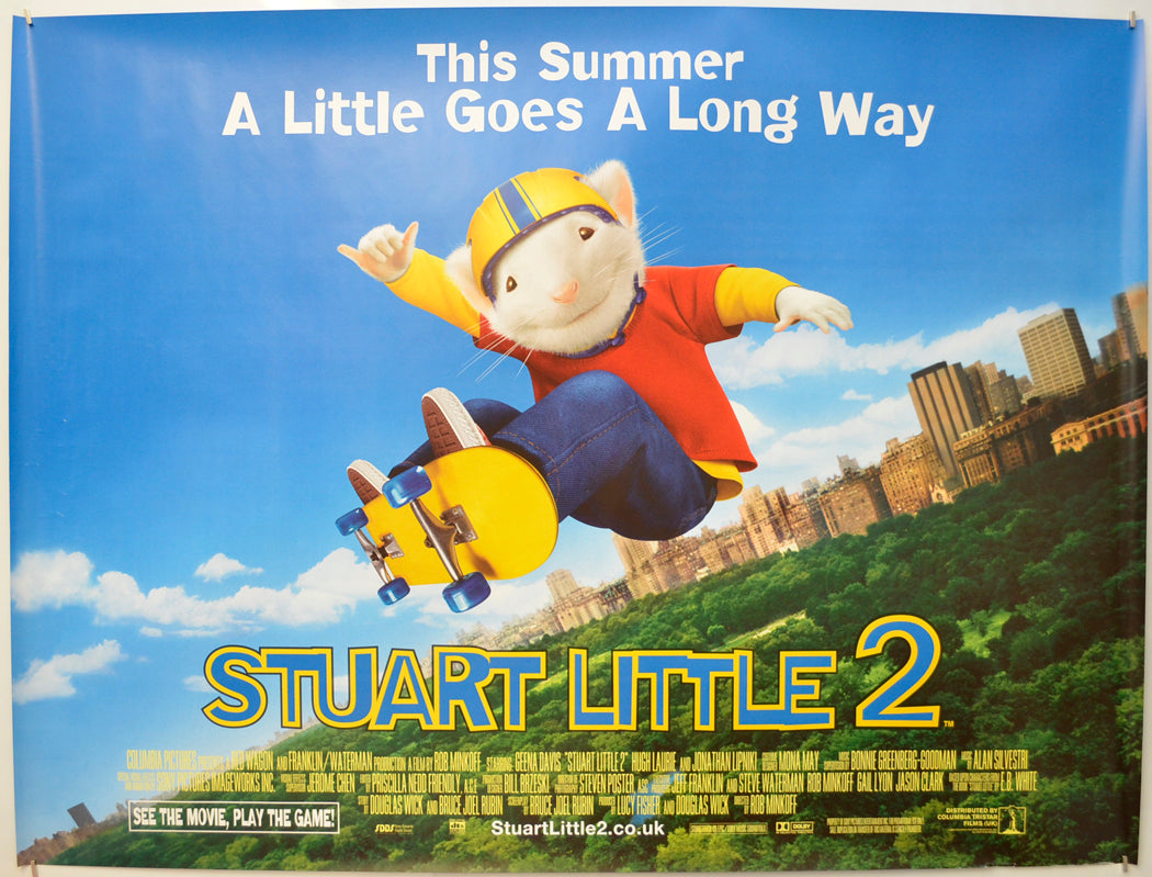 Stuart Little 2 Original Quad Poster - Film Poster - Movie Poster  