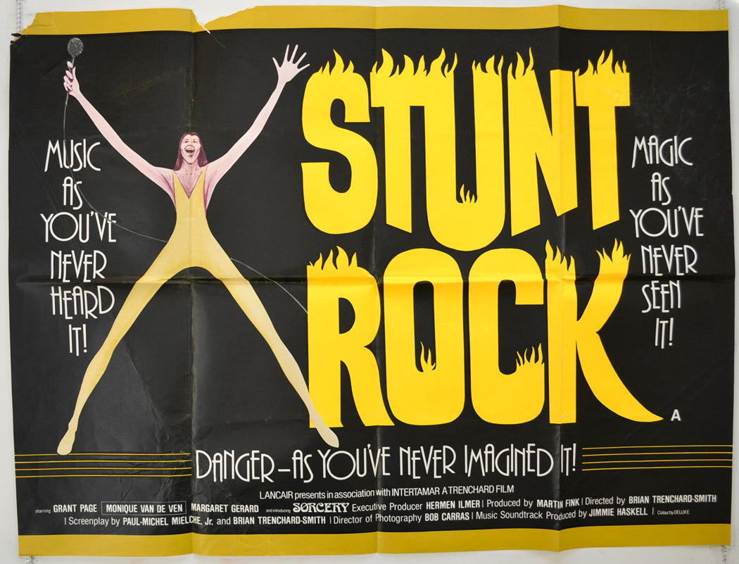 Stunt Rock Original Quad Poster - Film Poster - Movie Poster  