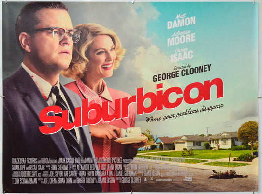 Suburbicon - Original Quad Poster - Film Poster - Movie Poster