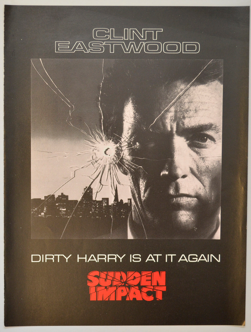 Sudden Impact Original Cinema Exhibitors Synopsis / Credits Booklet (UK)