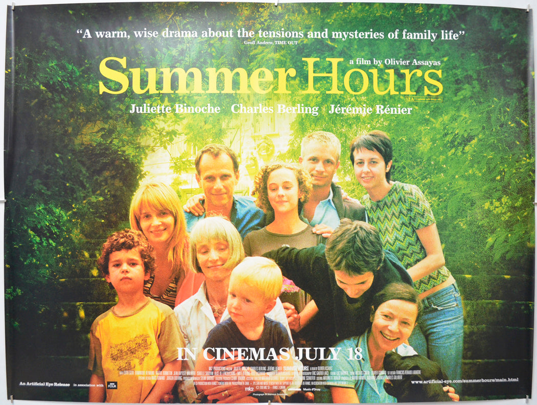 Summer Hours (a.k.a. L'heure d'été)  Original Quad Poster - Film Poster - Movie Poster