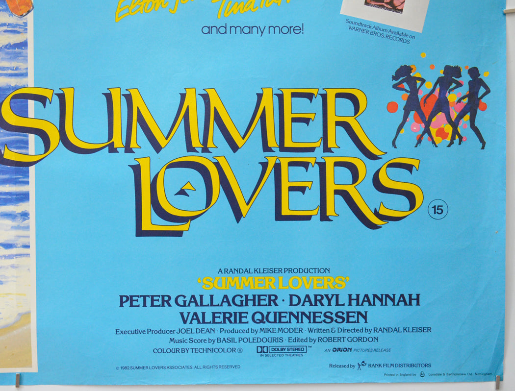 SUMMER LOVERS (Bottom Right) Cinema Quad Movie Poster 