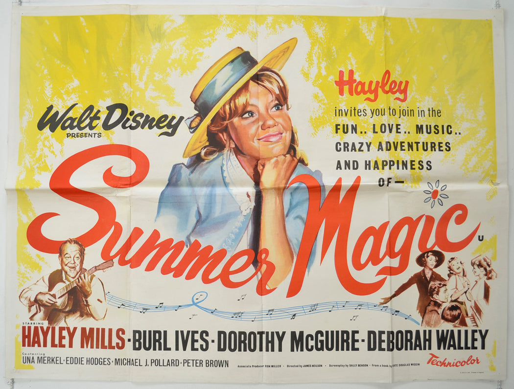 Summer Magic   Original Quad Poster - Film Poster - Movie Poster 