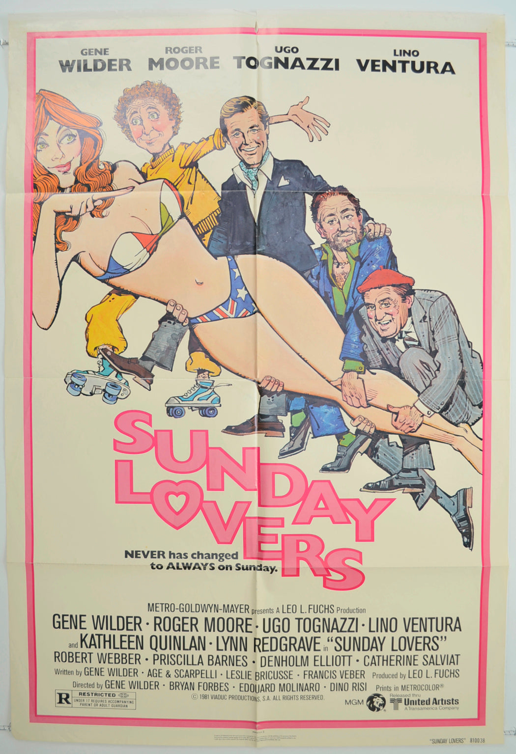 Sunday Lovers   Original One Sheet Poster - Film Poster - Movie Poster 