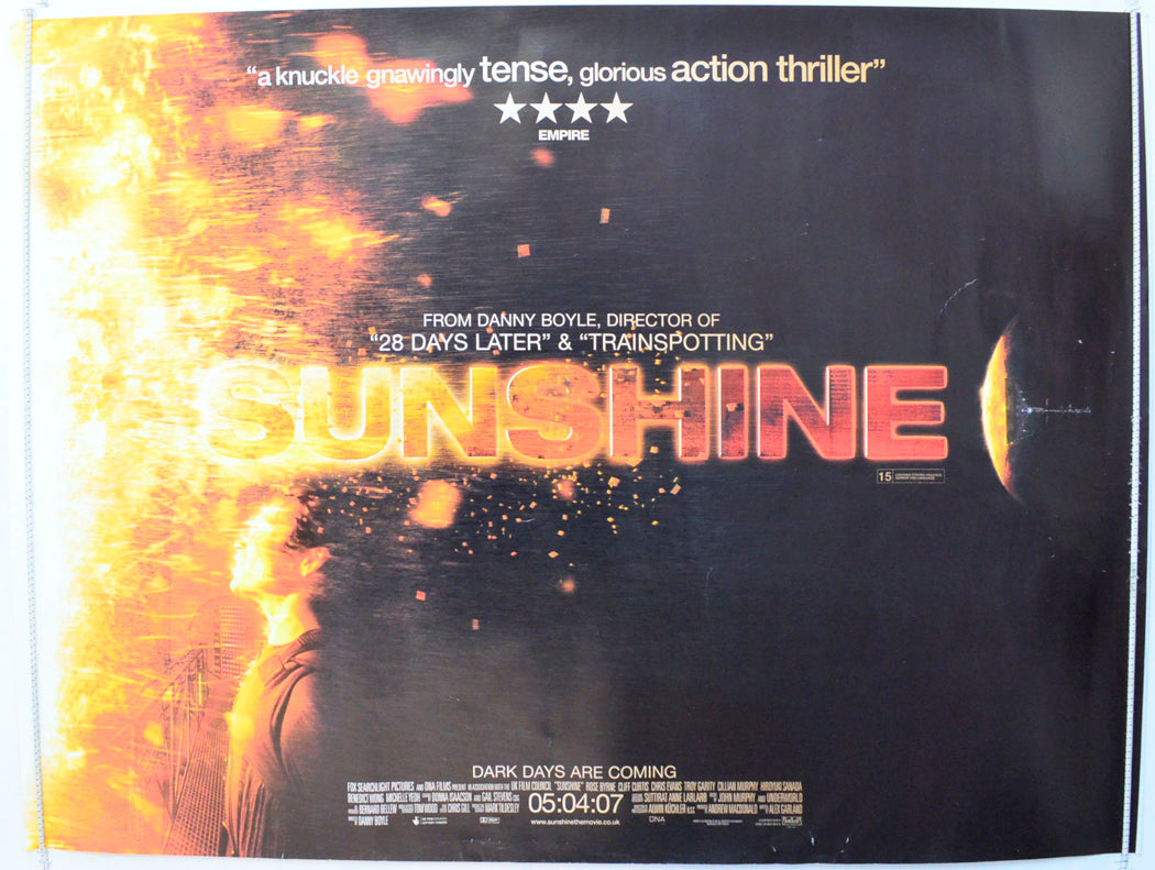 Sunshine  (Teaser / Advance Version)   Original British Quad Poster - Film Poster - Movie Poster 