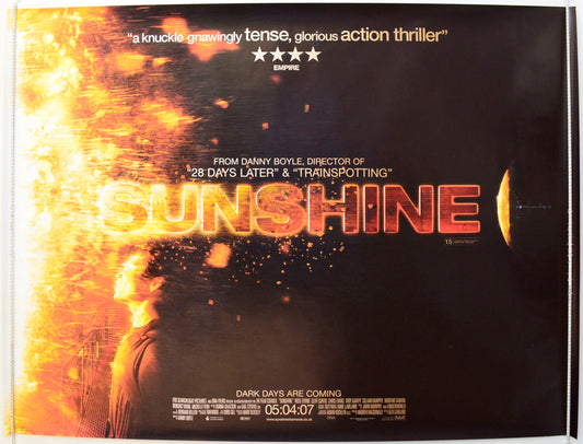 Sunshine  (Teaser / Advance Version)   Original British Quad Poster - Film Poster - Movie Poster 