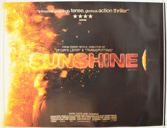 Sunshine  (Teaser / Advance Version)   Original Quad Poster - Film Poster - Movie Poster  