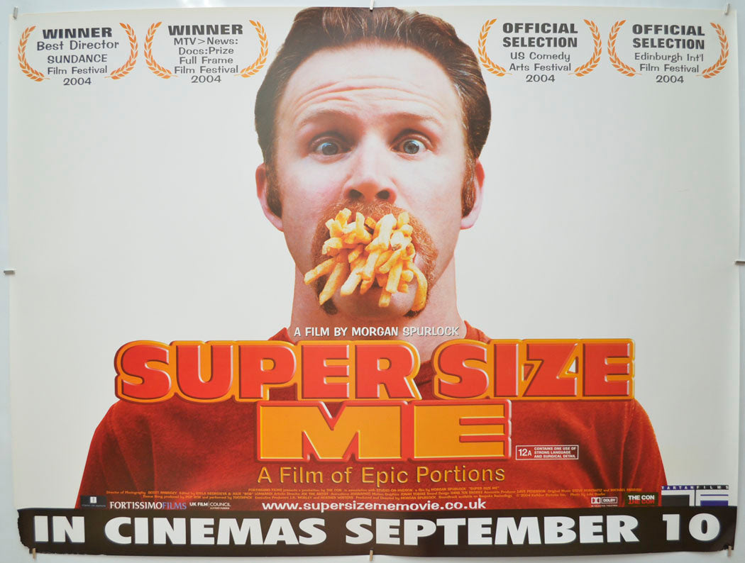 Super Size Me Original Quad Poster - Film Poster - Movie Poster