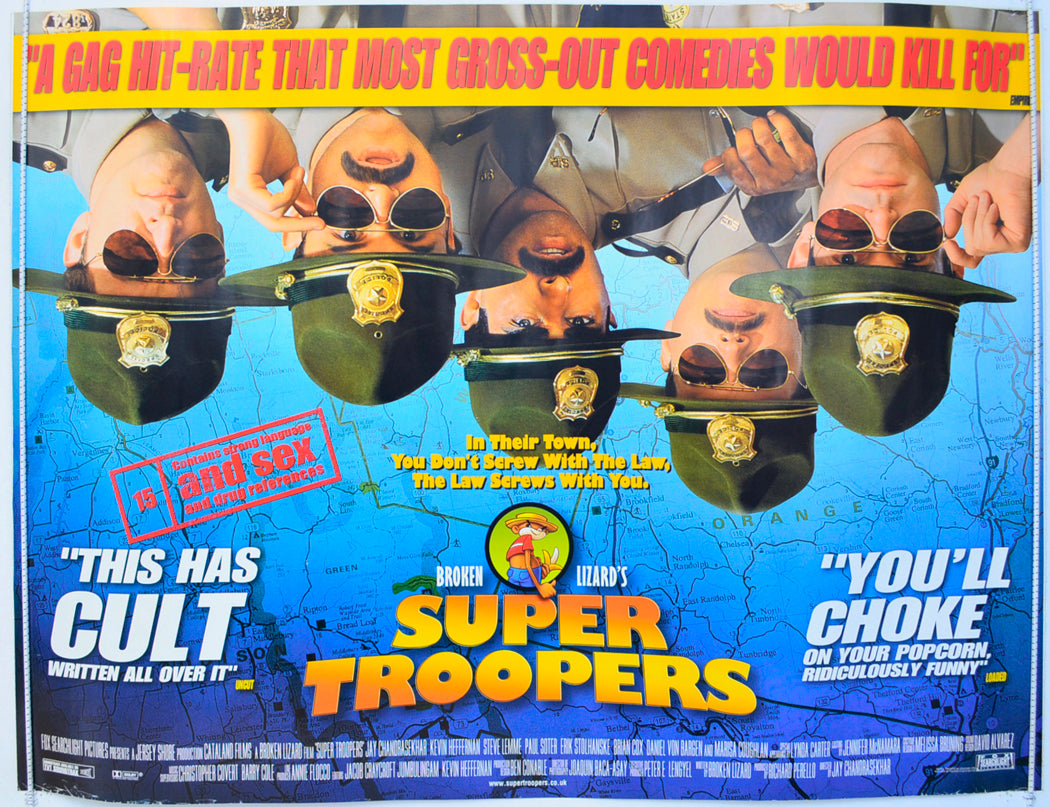 Super Troopers  Original British Quad Poster - Film Poster - Movie Poster 