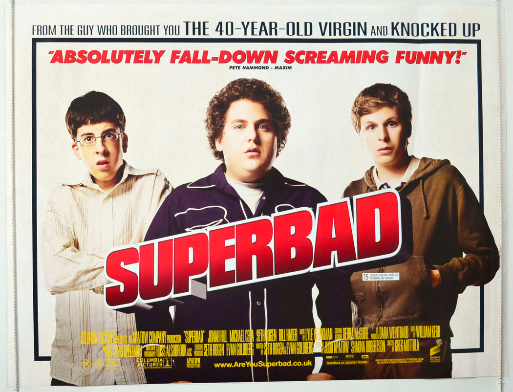 Superbad Original British Quad Poster Movie Poster Pastposters superbad-original-british-quad-poster-movie-poster-pastposters