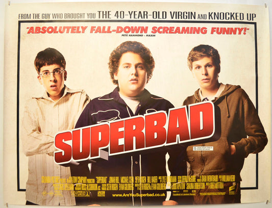 Superbad Original Quad Poster - Film Poster - Movie Poster