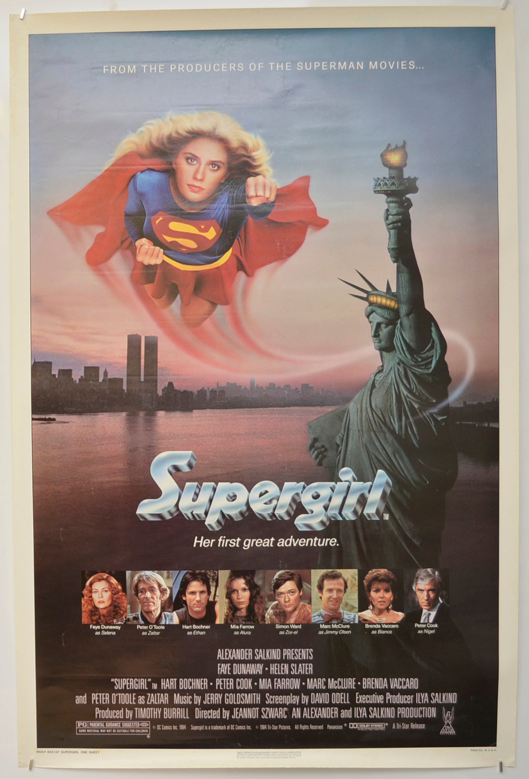 Supergirl  Original One Sheet Poster - Film Poster - Movie Poster